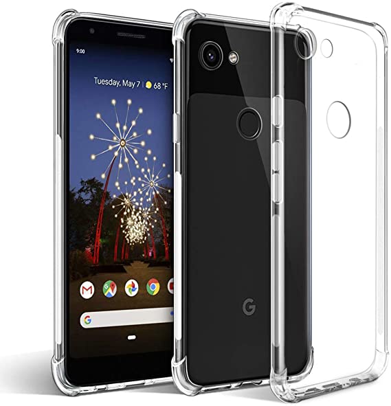 EasyAcc Crystal Clear Case for Google Pixel 3a, Slim Ultra Thin Fit Soft TPU Phone Case with 4 Corners Air Cushion Protection Transparent Back Protective Cover Compatible with Google Pixel 3a