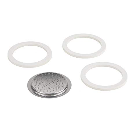 Bialetti Stainless Steel Gasket Filter Plate Replacement Parts, 4-Cup Venus, Musa, Kitty