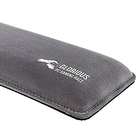 Glorious Gaming Wrist Pad/Rest (GRAY) - FULL SIZE Mechanical Keyboards,Stitched Edges,Ergonomic | 17x4 inches/25mm Thick (GW-G100)