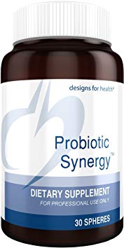 Designs for Health - Probiotic Synergy - Controlled Release 5 Billion CFU Blend, 30 Spheres