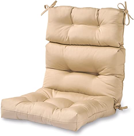 Greendale Home Fashions AZ4809-STONE Sanddollar 44'' x 22'' Outdoor Seat/Back Chair Cushion, Set of 1