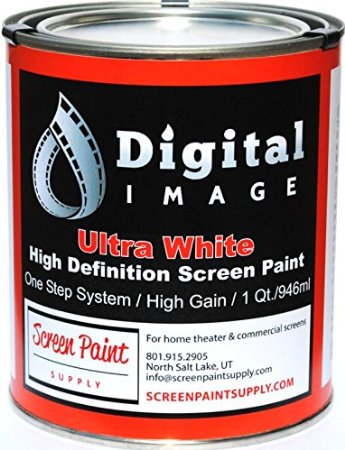 Projector Screen Paint, High Definition, Ultra White Quart