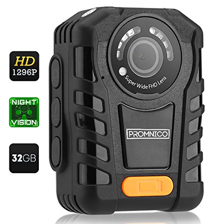Police Body Camera for Law Enforcement: Wearable Video   Audio Body Worn Camera with Night Vision for Security Guards, Police Officers, and Personal Use [Records in Full HD   Waterproof]
