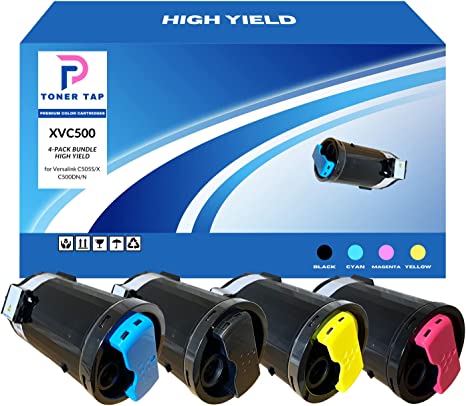 Toner Tap HIGH Yield for Versalink C500DN C500N C500 C505 C505S C505X (4-Pack Bundle) 106R03862 106R03863 106R03864 106R03865 Compatible Replacement Color Cartridges