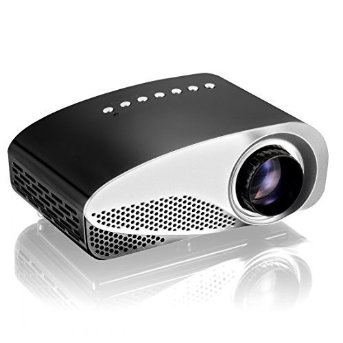 DAEON® Micro 480*320 HDMI VGA Home Theater Projector - Photo Sharing, Movies, Presentations - 80 Inch Image, 300 Lumens, 20000 Hour LED Life (Black)