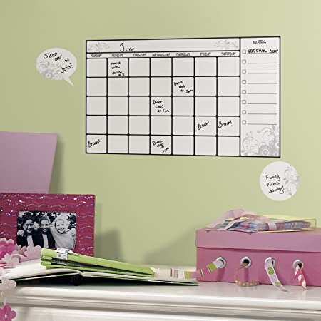 RoomMates RMK1556SCS Dry Erase Calendar Peel and Stick Wall Decal