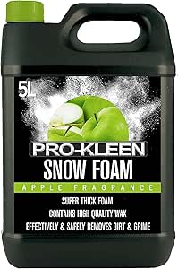 5L of Pro-Kleen Apple Snow Foam with Wax – Super Thick, pH Neutral & Non-Caustic Foam – Extremely Powerful & Easy To Use