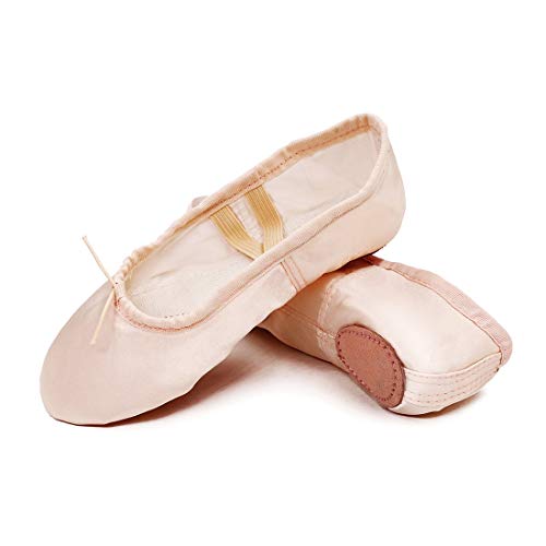 APTRO Ballet Shoes Split Sole with Satin Gymnastics Dance Shoes Flats for Girls Adults