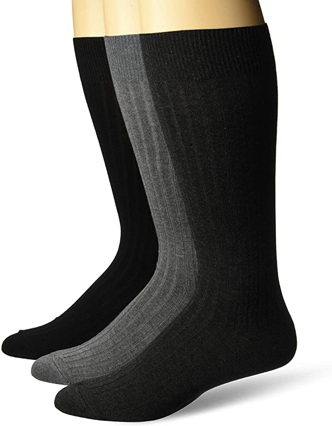 Buttoned Down Men's 3-Pack Silky Thin Dress Socks