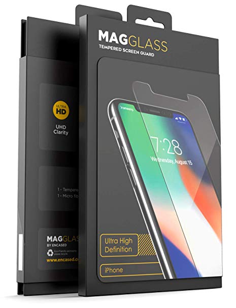 Magglass iPhone XR Full Screen Protector (Shatterproof) Case Compatible Tempered Glass Full Adhesive Glue Edge to Edge Coverage Phone Screen Guard (UHD)