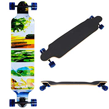 AW 41 x 9 Canadian maple Pro Longboard Complete Longer Cruising Board Speeding Skateboard Downhill