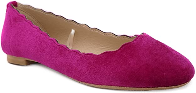 Charles Albert Rippled Edge Glitter Jewel Ballet Flats