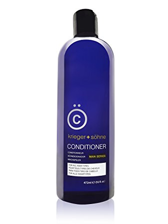 K   S Men’s Hair Conditioner – Stylist-Level Hair Care Products for Men - Infused with Peppermint Oil for Dandruff & Dry Scalp (16 oz Bottle)