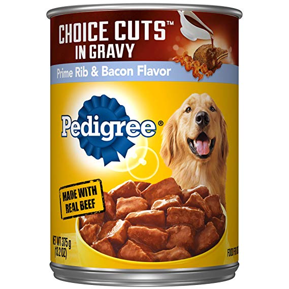 Pedigree Choice Cuts In Gravy Adult Wet Dog Food, 13.2 Oz. Cans Prime Rib & Bacon