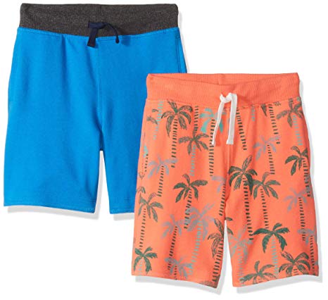 Amazon Brand - Spotted Zebra Boys' 2-Pack French Terry Knit Shorts