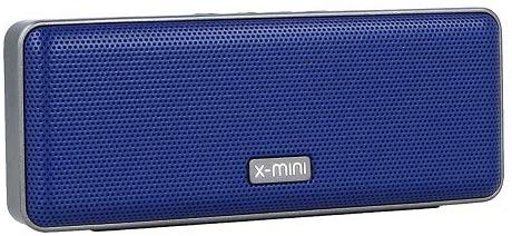 X-mini Xoundbar - Portable Bluetooth Stereo Speaker, Loud Volume, Wireless, Built-in Microphone, Lightweight, Mini, for Home/Outdoors/Travel, for iPhone, Android and More (Blue)