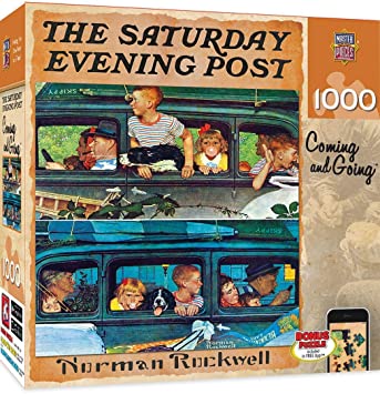 MasterPieces Saturday Evening Post Jigsaw Puzzle, Norman Rockwell Coming and Going Collage, 1000 Pieces