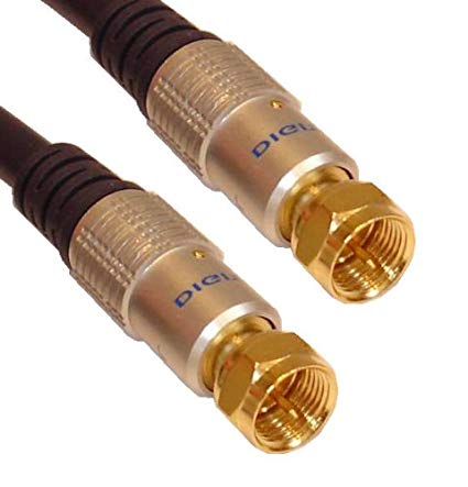 Cable Mountain Deluxe 1m Gold Shielded F-TYPE RG59 Satellite/Cable Coaxial