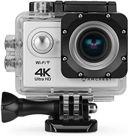 Amcrest GO 4K Sports Action Camera 16MP Lens, Underwater Waterproof Camera, 170° Wide Angle WiFi Sports Cam with Remote 1 Battery and Mounting Accessories Kit, AC4K-600