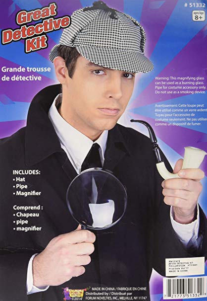Forum Great Detective Costume Accessory Kit, Multi, One Size
