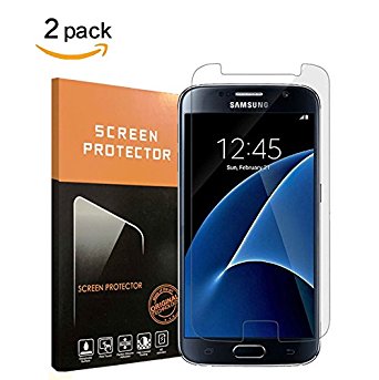 For Samsung Galaxy S7 Screen Protector[2Pcs], maxdemo[Case Friendly][Ultra Clear][Bubble Free][ 9H Hardness][Scratch Resistant]Tempered Glass Screen Protector for Samsung Galaxy S7