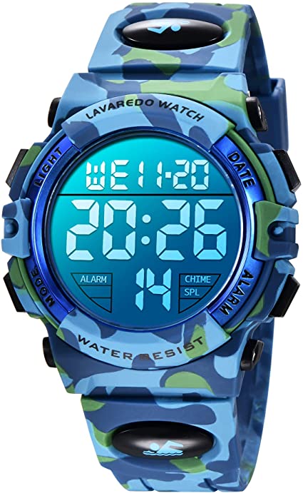 Kid's Watch,Boys Watch Digital Sport Outdoor Multifunction Chronograph LED Waterproof Alarm Calendar Analog Watch for Children with Silicone Band