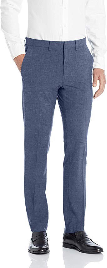 Kenneth Cole REACTION Men's 4-Way Stretch Solid Gab Slim Fit Dress Pant