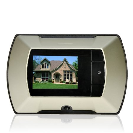 Tukzer Digital Door Viewer with 2.2" LCD Screen Monitor, Battery-operated and Non-remote Video Peephole Viewer
