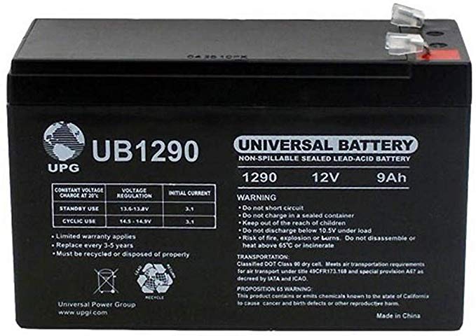 Universal Power Group UB1290 12V 9AH Sealed Lead Acid Battery F1 Terminal