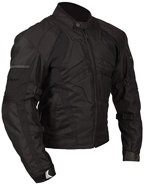Milano Sport MJGAM0314ME Gamma Motorcycle Jacket (Black, Medium)