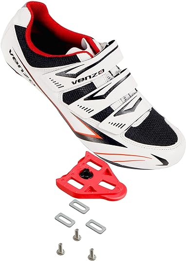 Venzo Bike Bicycle Women's Ladies Cycling Riding Shoes - Compatible with Peloton Shimano SPD & Look ARC Delta - Perfect for Indoor Spin Road Racing Indoor Exercise Bikes - with Delta Cleats