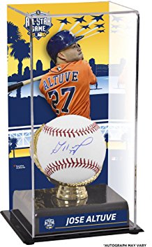 Jose Altuve Houston Astros Autographed Baseball and 2016 MLB All-Star Game Sublimated Display Case with Gold Glove Holder