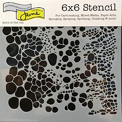 Crafter's Workshop Stencil 2 Pack, Reusable Stenciling Templates for Art Journaling, Mixed Media, and Scrapbooking - TCW357 Cell Theory & TCW248 Cubist