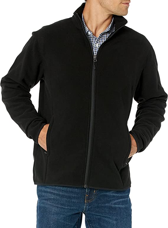 Amazon Essentials Men's Full-Zip Polar Fleece Jacket (Available in Big & Tall)