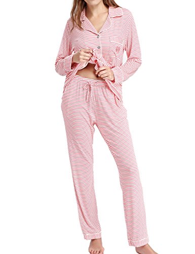 NORA TWIPS Women's Sleepwear Long Sleeves Pajama Set With Pants (XS-XL)