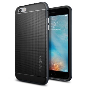 iPhone 6s Plus Case, Spigen® [Neo Hybrid] METALLIZED BUTTONS [Metal Slate] Premium Bumper Slim Fit Dual Layer Protective Cover for iPhone 6 Plus (2014) / 6s Plus (2015) - Metal Slate (SGP11664)