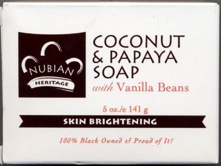 Nubian Heritage Coconut & Papaya Soap 5 Oz X 6 Bars