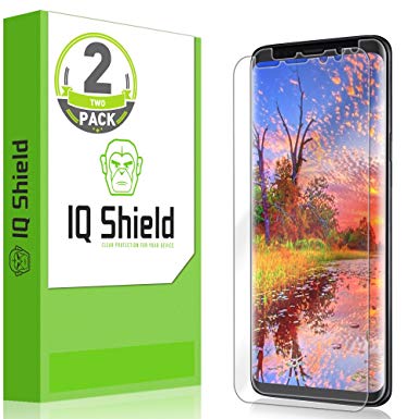 Galaxy S9 Screen Protector (2-Pack), IQ Shield LiQuidSkin Full Coverage [EDGE to EDGE] Screen Protector for Galaxy S9 (Max Coverage) HD Clear Anti-Bubble Film