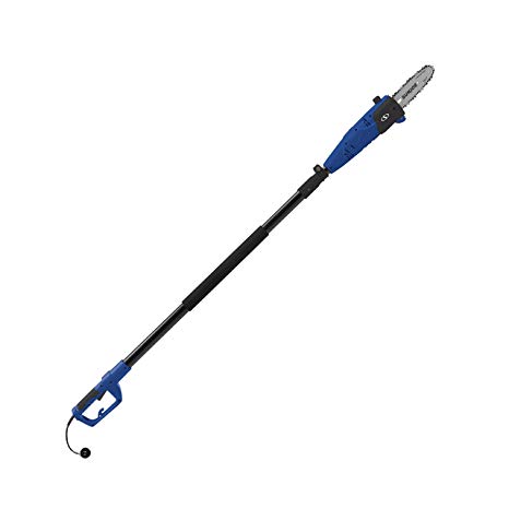 Sun Joe SWJ801E-SJB 8-Inch 7-Amp Electric Telescoping Pole Chain Saw, Dark Blue