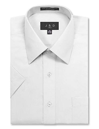 JD Apparel Men's Regular Fit Short-Sleeve Dress Shirts