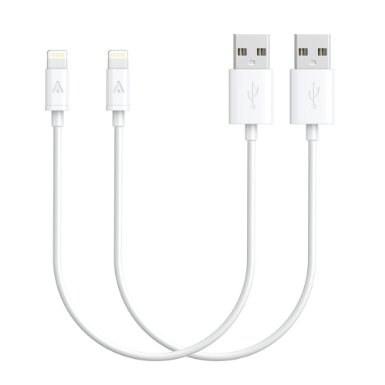 [Apple MFi Certified] Anker 1ft / 0.3m Extra Short Tangle-Free Lightning to USB Cable with Ultra Compact Connector Head for iPhone, iPod and iPad ()