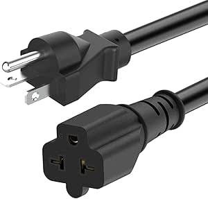 6-Ft Nema 5-20P Extension Cord 12AWG Nema 5-20 Heavy-Duty Extension Cord 6Ft,Nema 5-20P to 5-20R/15R,5-20P to 6-15R/20R 20 AMP T-Blade Plug Adapter-Cable,125V 20A AC Power Extension Cord