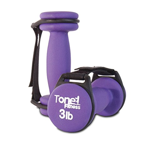 Tone Fitness Walking Dumbbells with Handles, Pair