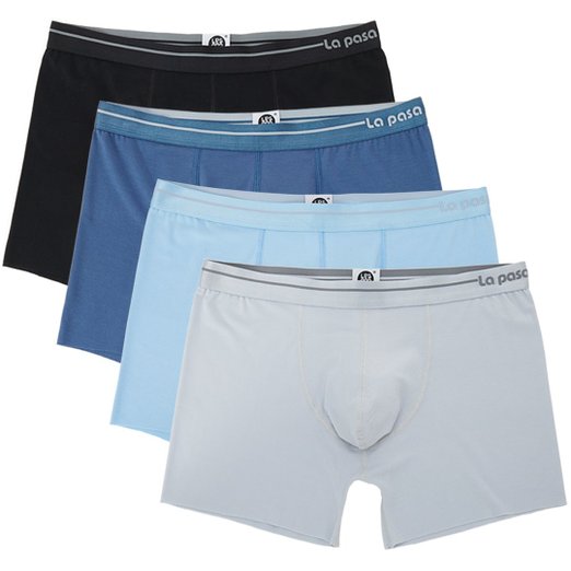 Men's 4-Pack Pouch Trunk Micro Modal Low Rise Boxer Brief (Free Cutting)
