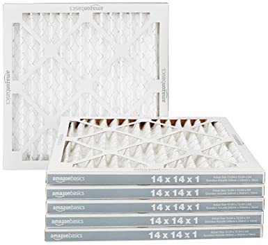 AmazonBasics Merv 11 AC Furnace Air Filter - 14'' x 14'' x 1'', 6-Pack