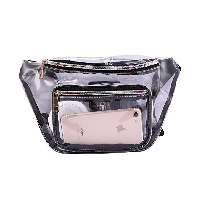 HDE Shiny Retro Fanny Pack Rave Festival Hologram Waist Pack Bum Bag Outdoor Travel Crossbody Hip Bag