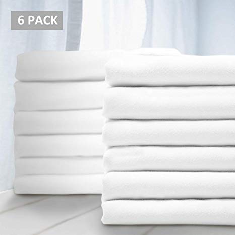 Premium Queen Pillowcase 6 Pack - Standard White - 1800 Thread Count - Soft Brushed Microfiber Allergies Free - Wrinkle Resistant - Tailoring Iron - Bulk Pillowcases Set