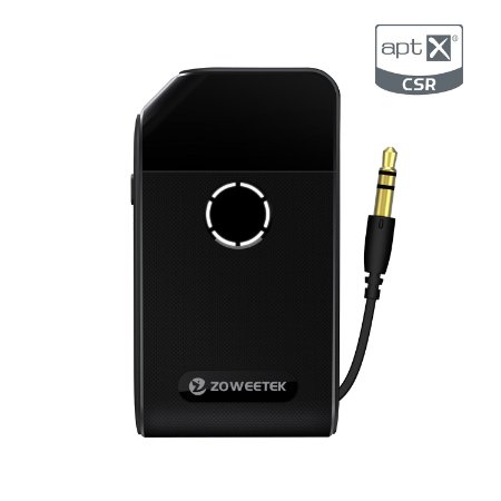 Zoweetek Bluetooth Transmitter Wireless Portable Transmitter Connected to 35mm Audio Device with Bluetooth Receiver in TX TR