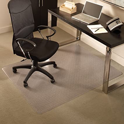 ES Robbins Medium Pile Carpet Chair Mat, 36"x48", Clear