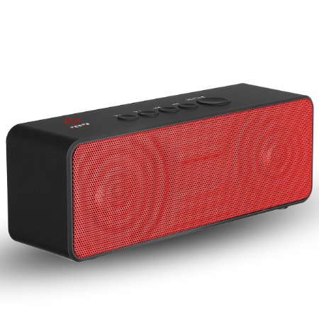 Bluetooth Speakers,Geega 10W Portable Stereo Wireless Speaker,Mini outdoor Speaker(Subwoofer,Deep Bass,High Fidelity Sound,Built-in Microphone,2x5W Acoustic Drivers)for iPhone,iPad,Samsung,Nexus,HTC